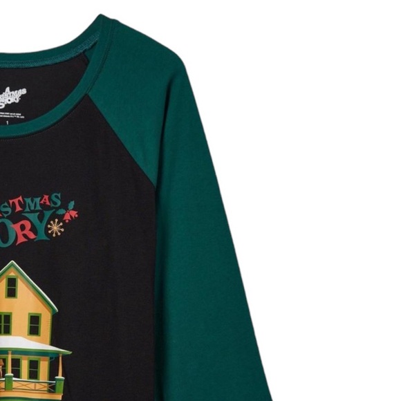 Warner Brothers A Christmas Story Classic Fit Raglan Top - Picture 3 of 4